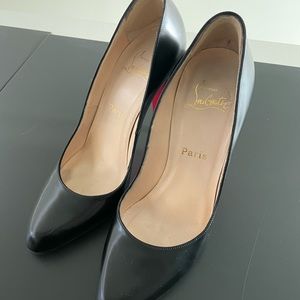 Christian Louboutin Black Leather Pumps